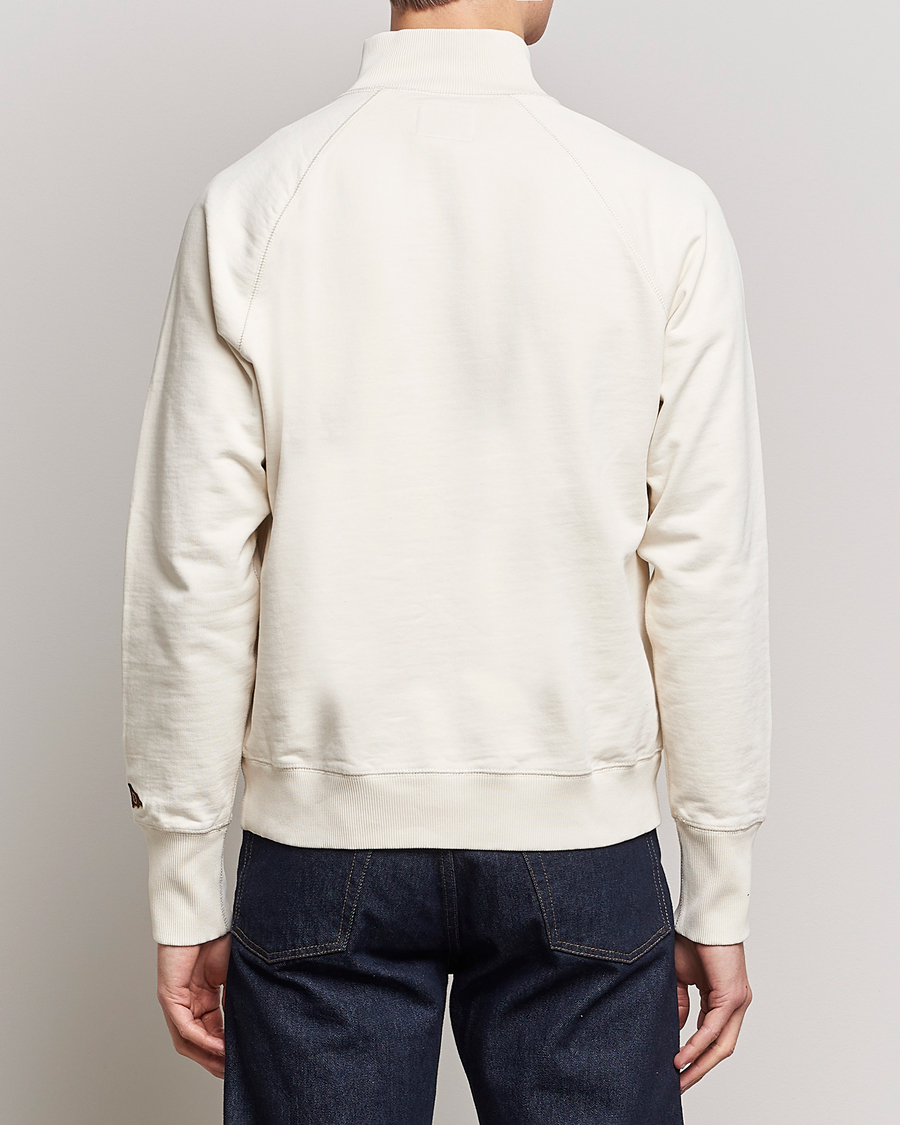 Herren | Pullover | Drake's | Quarter Zip Sweatshirt Ecru