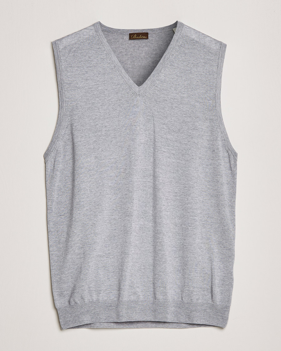 Herren | Pullover | Stenströms | Merino Slipover Light Grey