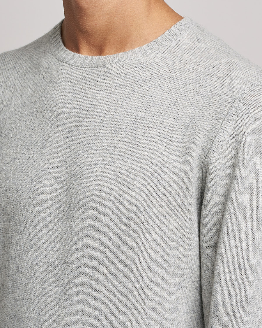 Herren | Pullover | Stenströms | Yak/Merino Crew Neck Grey