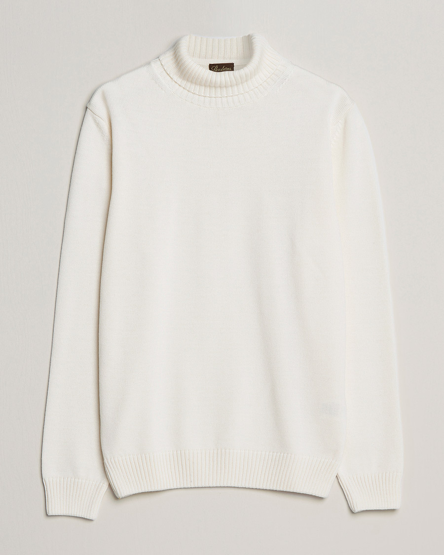 Herren | Pullover | Stenströms | Chunky Merino Rollneck Creme White