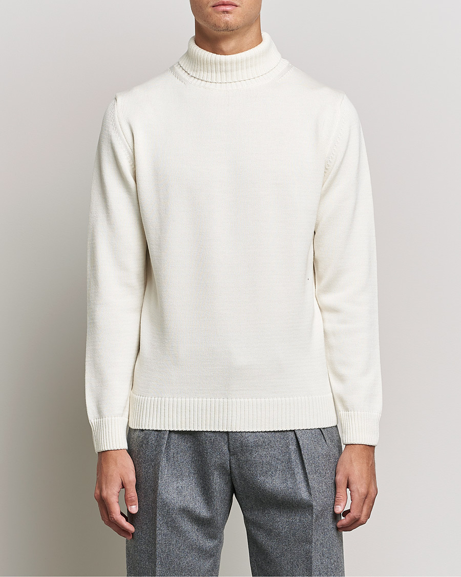 Herren | Pullover | Stenströms | Chunky Merino Rollneck Creme White