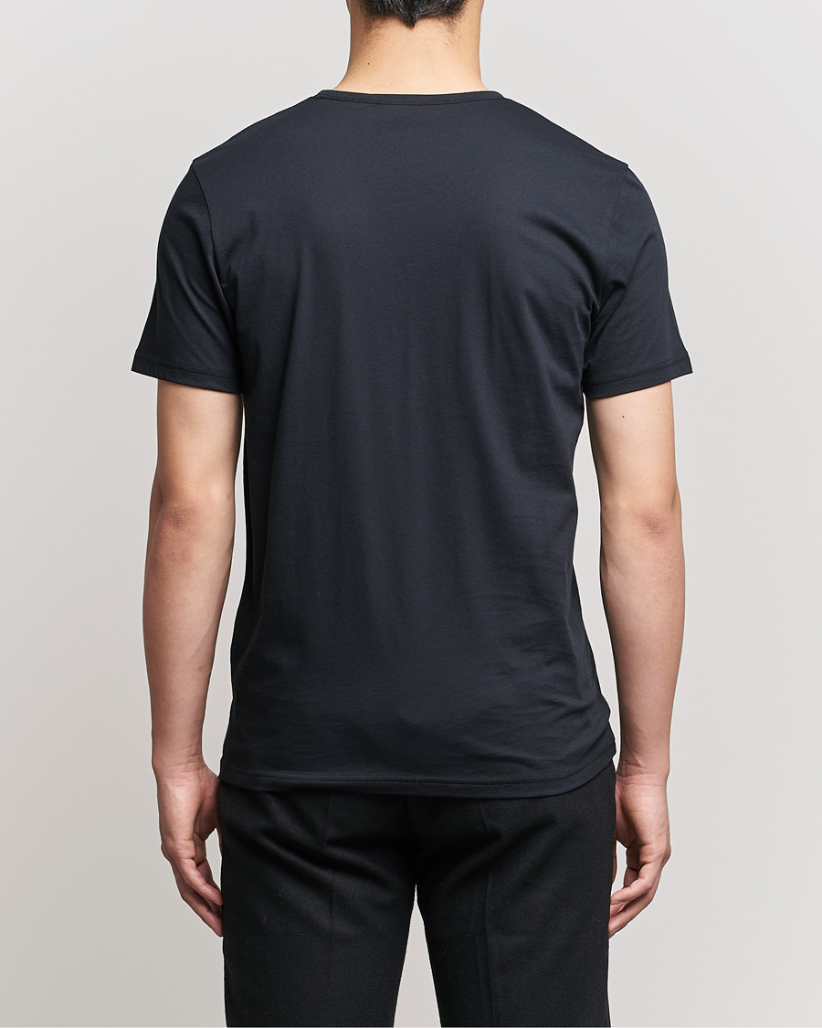 Herren | T-Shirts | Stenströms | Solid Cotton T-Shirt Black