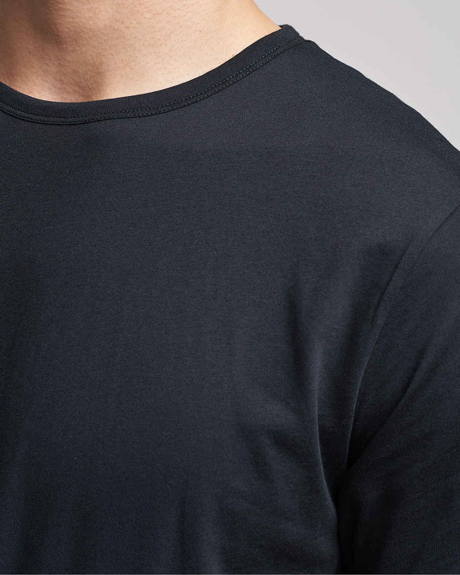 Herren | T-Shirts | Stenströms | Solid Cotton T-Shirt Black