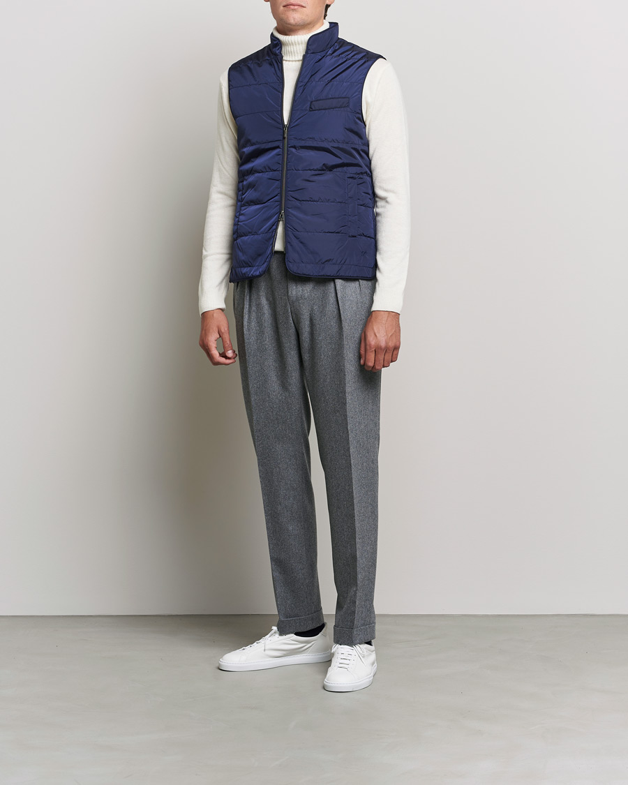 Herren | Westen | Stenströms | Padded Nylon Vest Navy