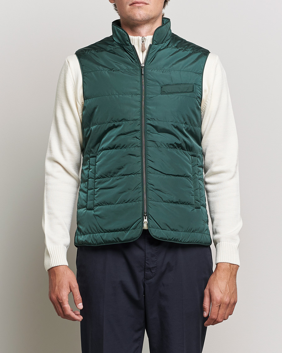 Herren | Jacken | Stenströms | Padded Nylon Vest Green