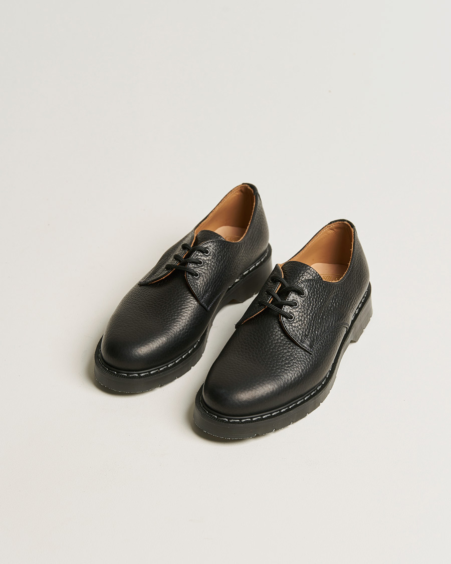 Herren | Solovair 3 Eye Gibson Shoe Black Grain | Solovair | 3 Eye Gibson Shoe Black Grain