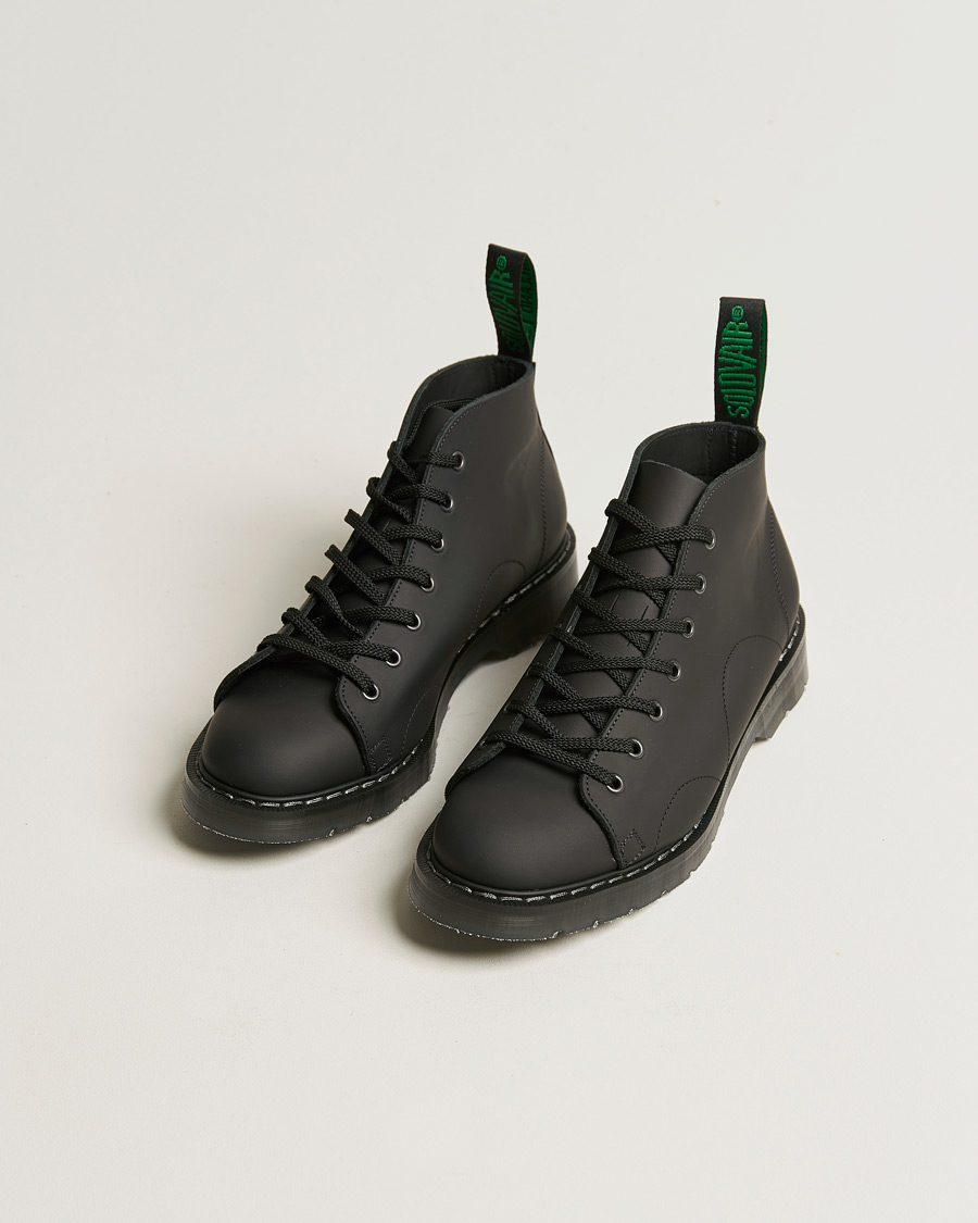 Herren | Schuhe | Solovair | 7 Eye Monkey Boot Black Greasy