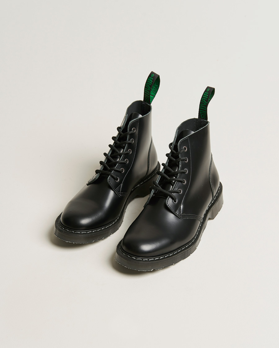 Herren | Best of British | Solovair | 6 Eye Astronaut Boot Black Shine