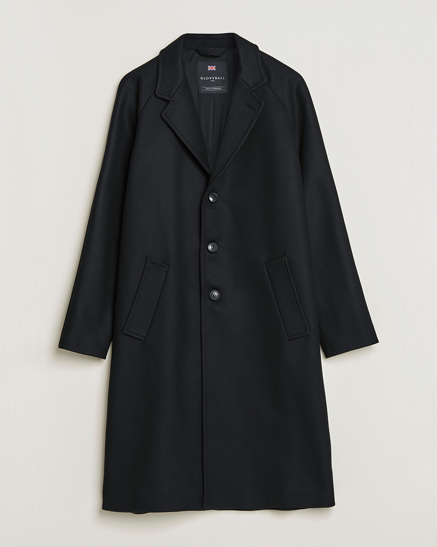 Herren | Jacken | Gloverall | Chesterfield Wool/Cashmere Raglan Coat Black