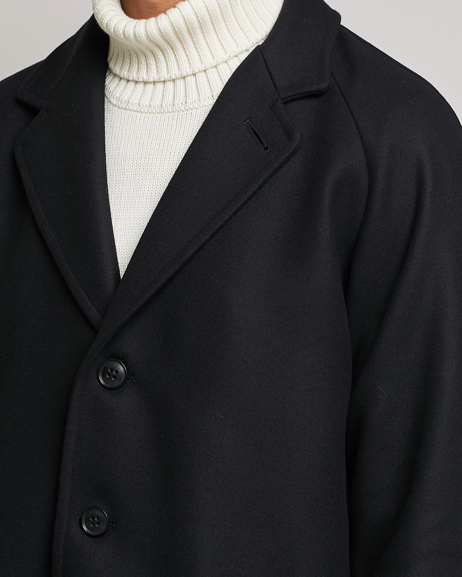 Herren | Jacken | Gloverall | Chesterfield Wool/Cashmere Raglan Coat Black
