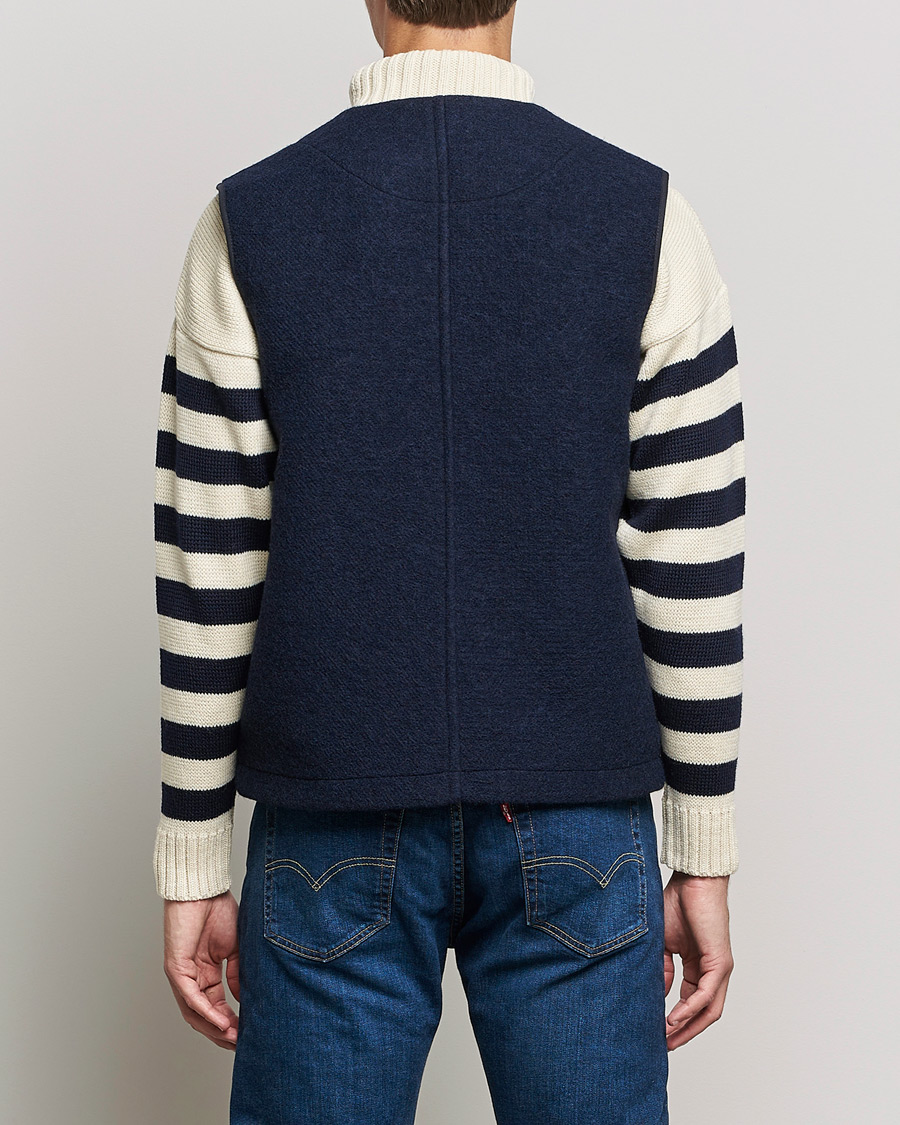 Herren | Jacken | Gloverall | Roger Double Face Gilet Navy/Brown