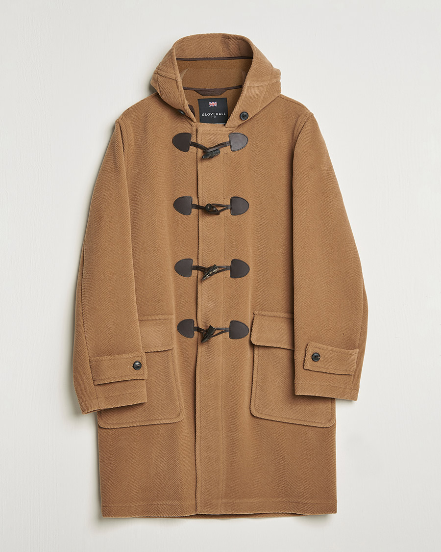 Herren | Jacken | Gloverall | Edmund Herringbone Wool Duffle Camel