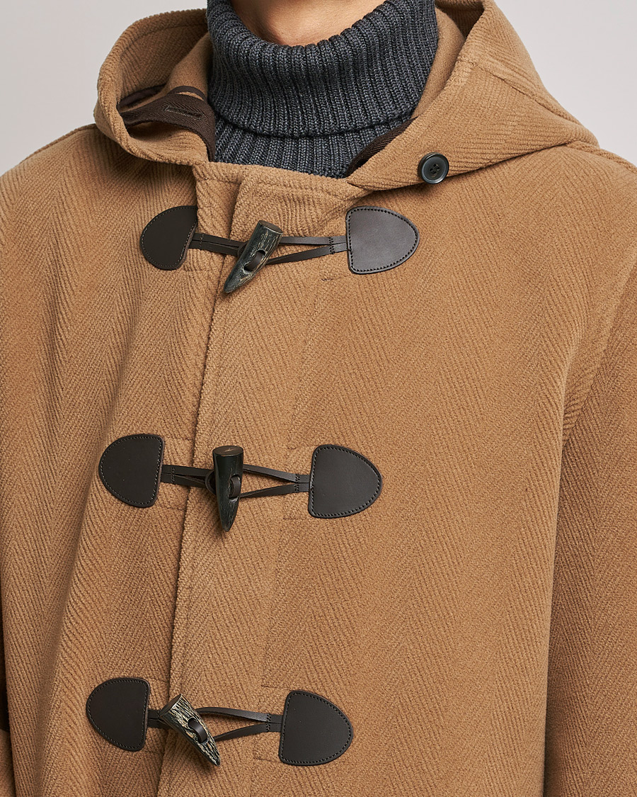 Herren | Jacken | Gloverall | Edmund Herringbone Wool Duffle Camel