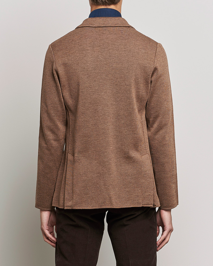 Herren | Sakkos | Lardini | Knitted Wool Blazer Light Brown