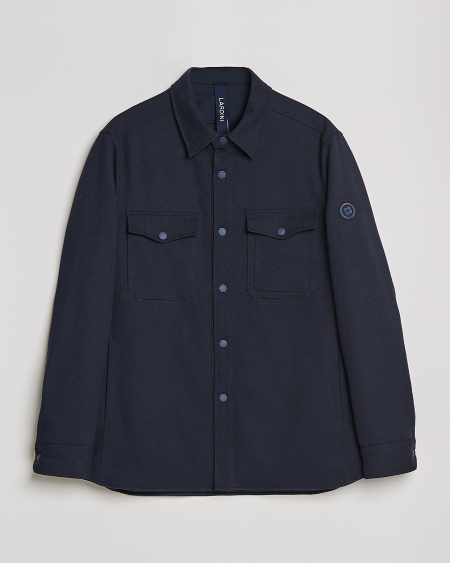 Herren | Jacken | Lardini | Ircelle Reversible Wool/Nylon Jacket Navy
