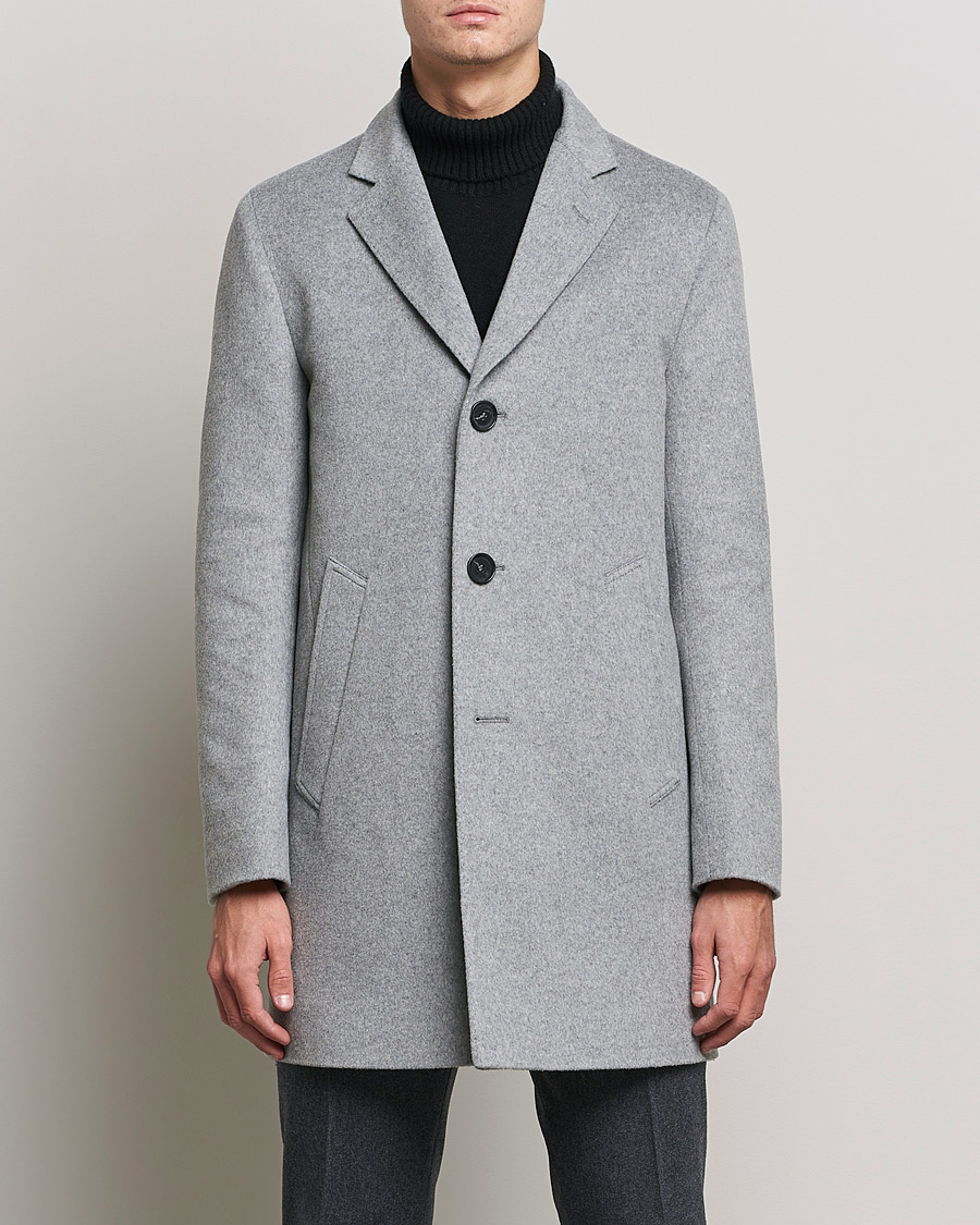 Herren | Mäntel | Oscar Jacobson | Storvik Wool/Cashmere Coat Light Grey