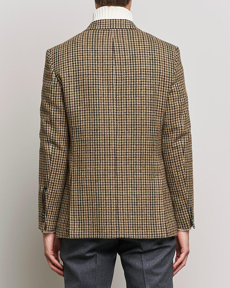 Herren | Sakkos | Oscar Jacobson | Freeman Moon Houndstooth Tweed Blazer Beige