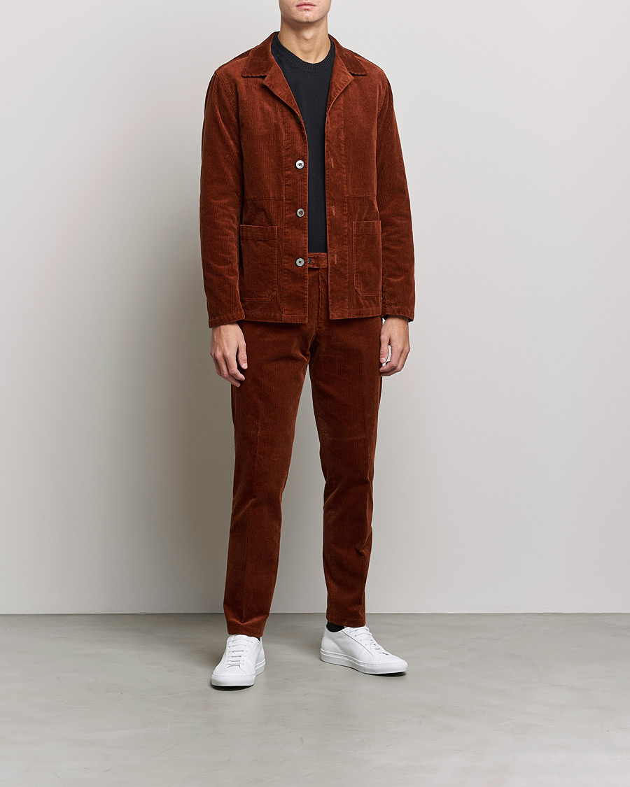 Herren | Hosen | Oscar Jacobson | Denz Corduroy Trousers Orange