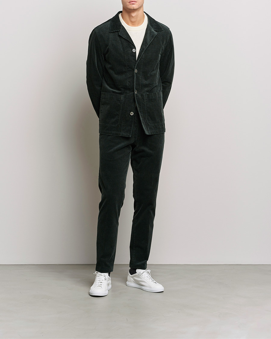 Herren | Hosen | Oscar Jacobson | Denz Corduroy Trousers Bottle Green