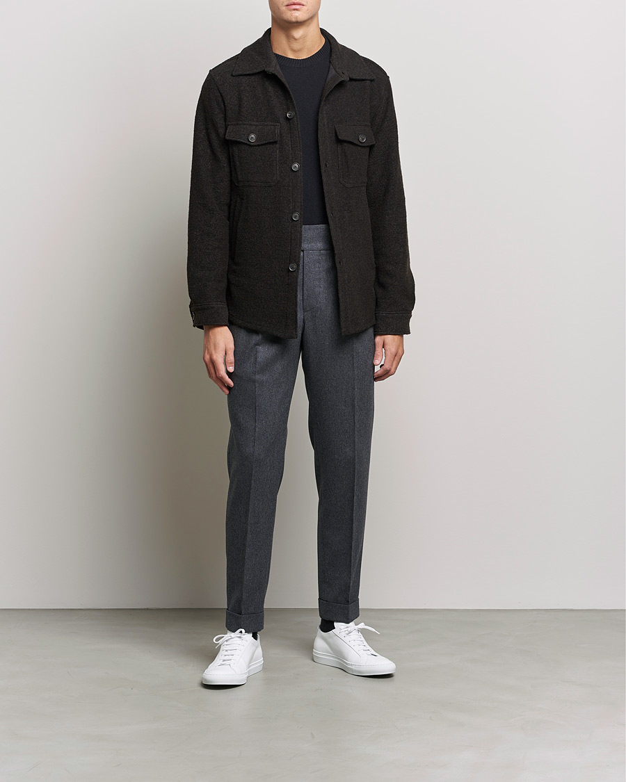 Herren | Hemden | Oscar Jacobson | Maverick Shirt Jacket Dark Brown