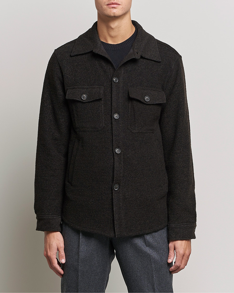 Herren | Hemden | Oscar Jacobson | Maverick Shirt Jacket Dark Brown