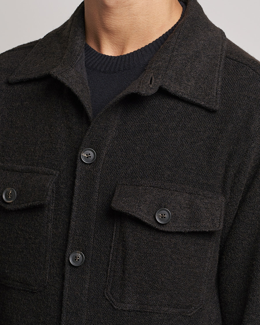 Herren | Hemden | Oscar Jacobson | Maverick Shirt Jacket Dark Brown