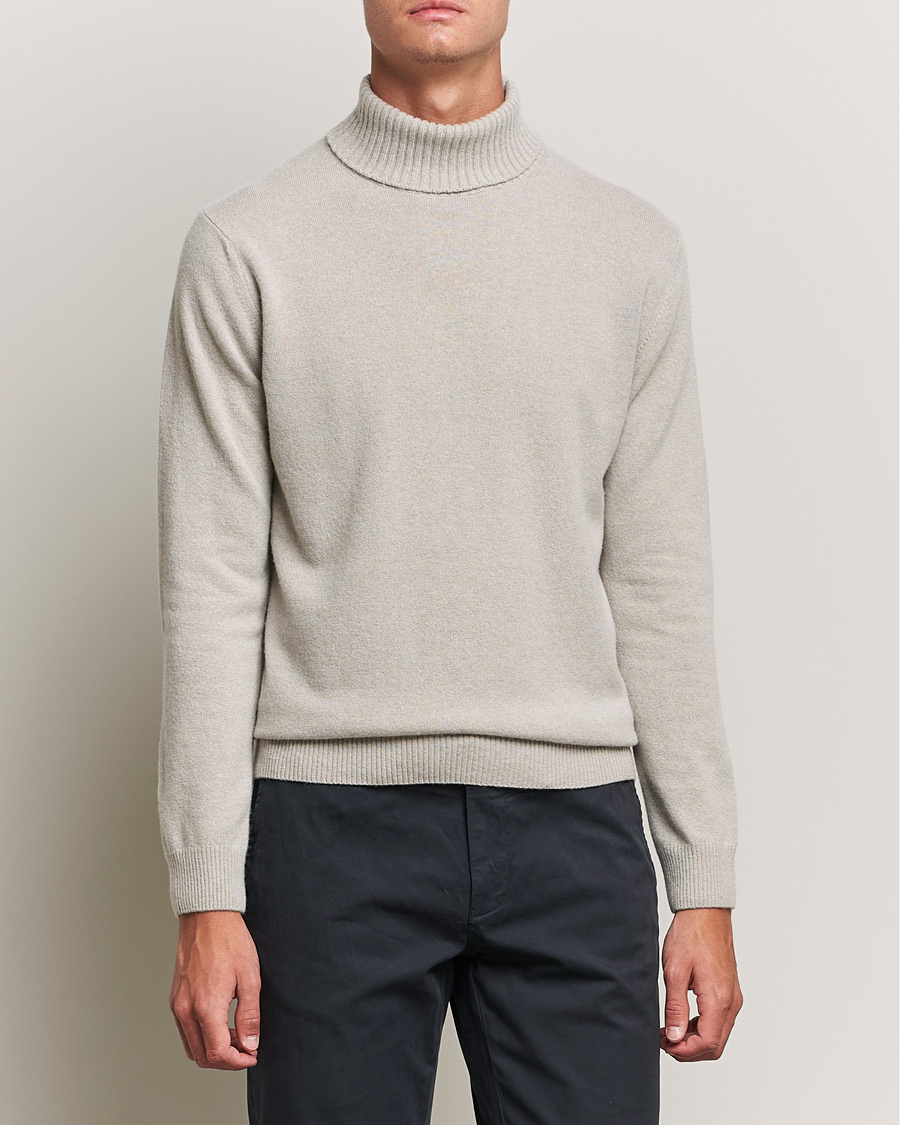 Herren | Pullover | Oscar Jacobson | Salim Wool/Cashmere Rollneck Beige