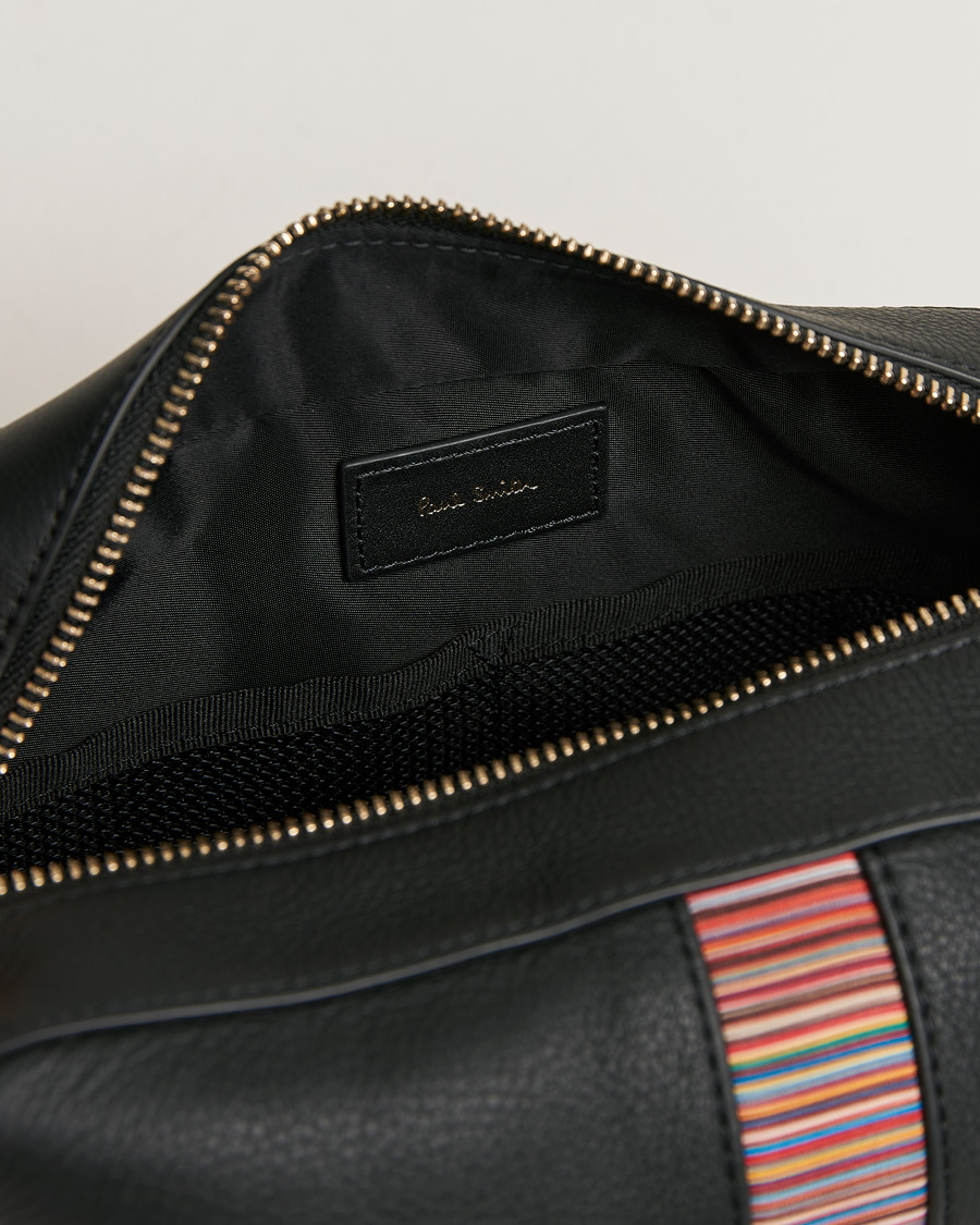 Herren | Paul Smith Leather Stripe Washbag Black | Paul Smith | Leather Stripe Washbag Black