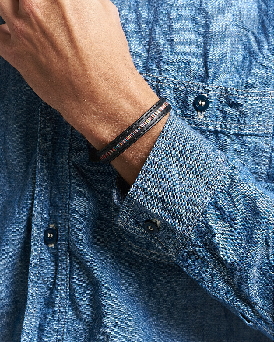 Herren | Paul Smith Leather Bracelet Black | Paul Smith | Leather Bracelet Black