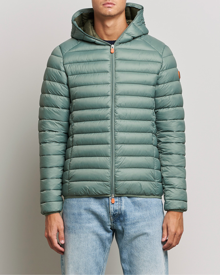 Herren | Save The Duck | Save The Duck | Donald Lightweight Padded Hooded Jacket Seaweed Green