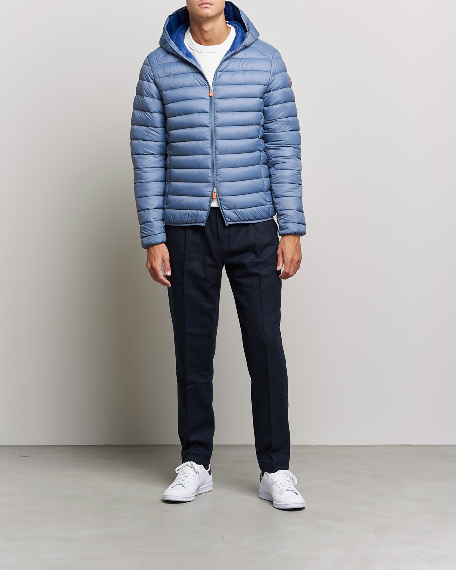 Herren | Jacken | Save The Duck | Donald Lightweight Padded Hooded Jacket Stone Blue