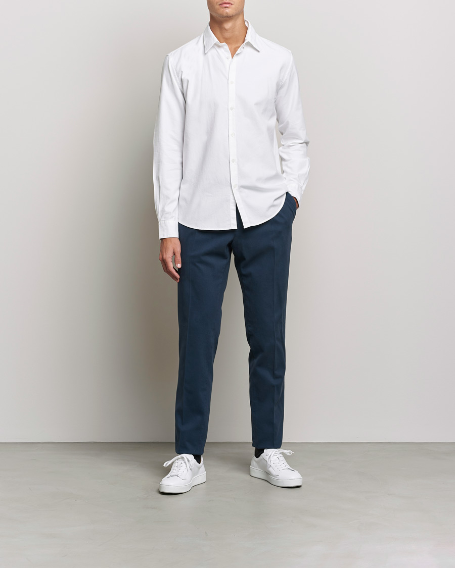 Herren | Sunspel | Sunspel | Cotton Oxford Shirt White