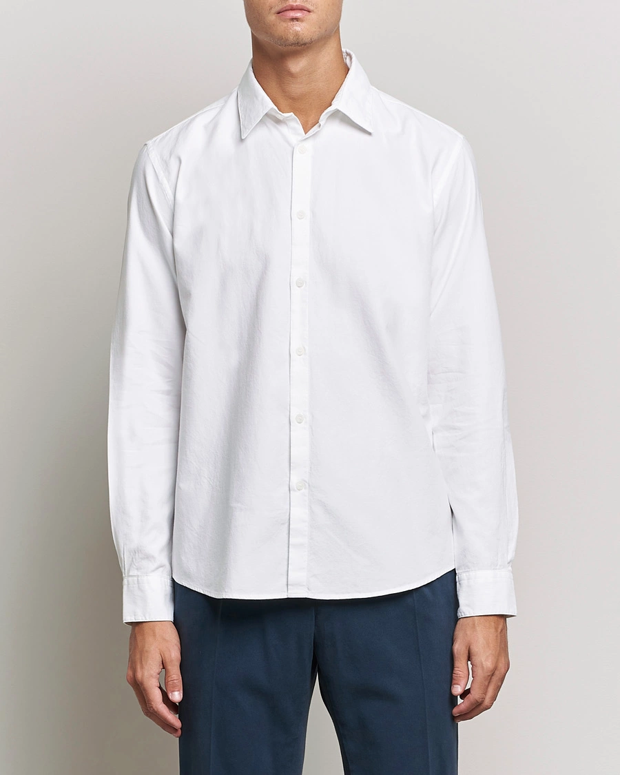 Herren | Sunspel | Sunspel | Casual Oxford Shirt White