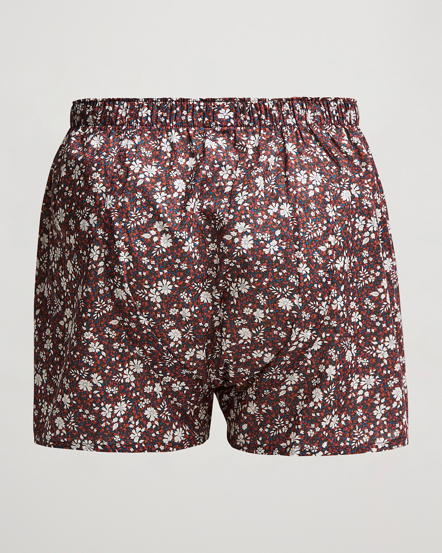 Herren | Unterhosen | Sunspel | Liberty Printed Cotton Boxer Shorts Red