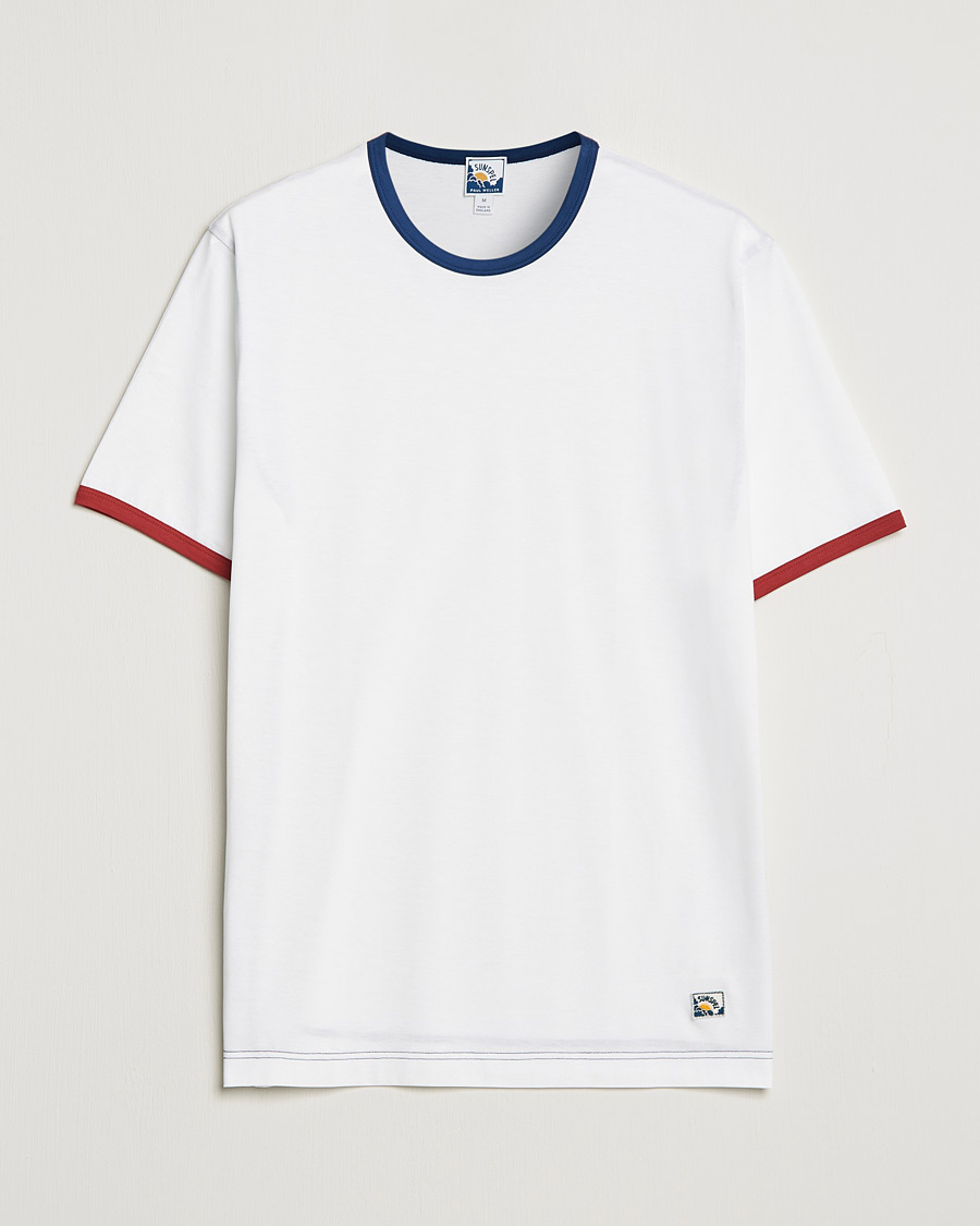 Herren | Kurzarm T-Shirt | Sunspel | Paul Weller Supima Cotton T-Shirt White