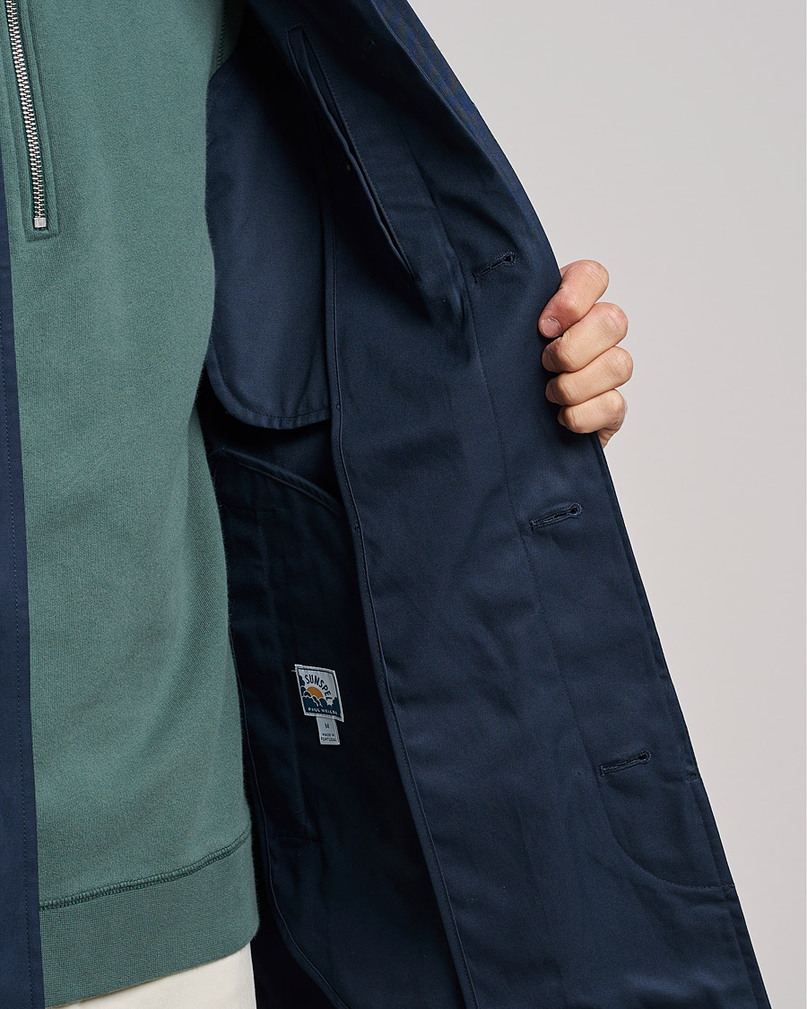Herren | Jacken | Sunspel | Paul Weller Technical Cotton Mac Night Sky