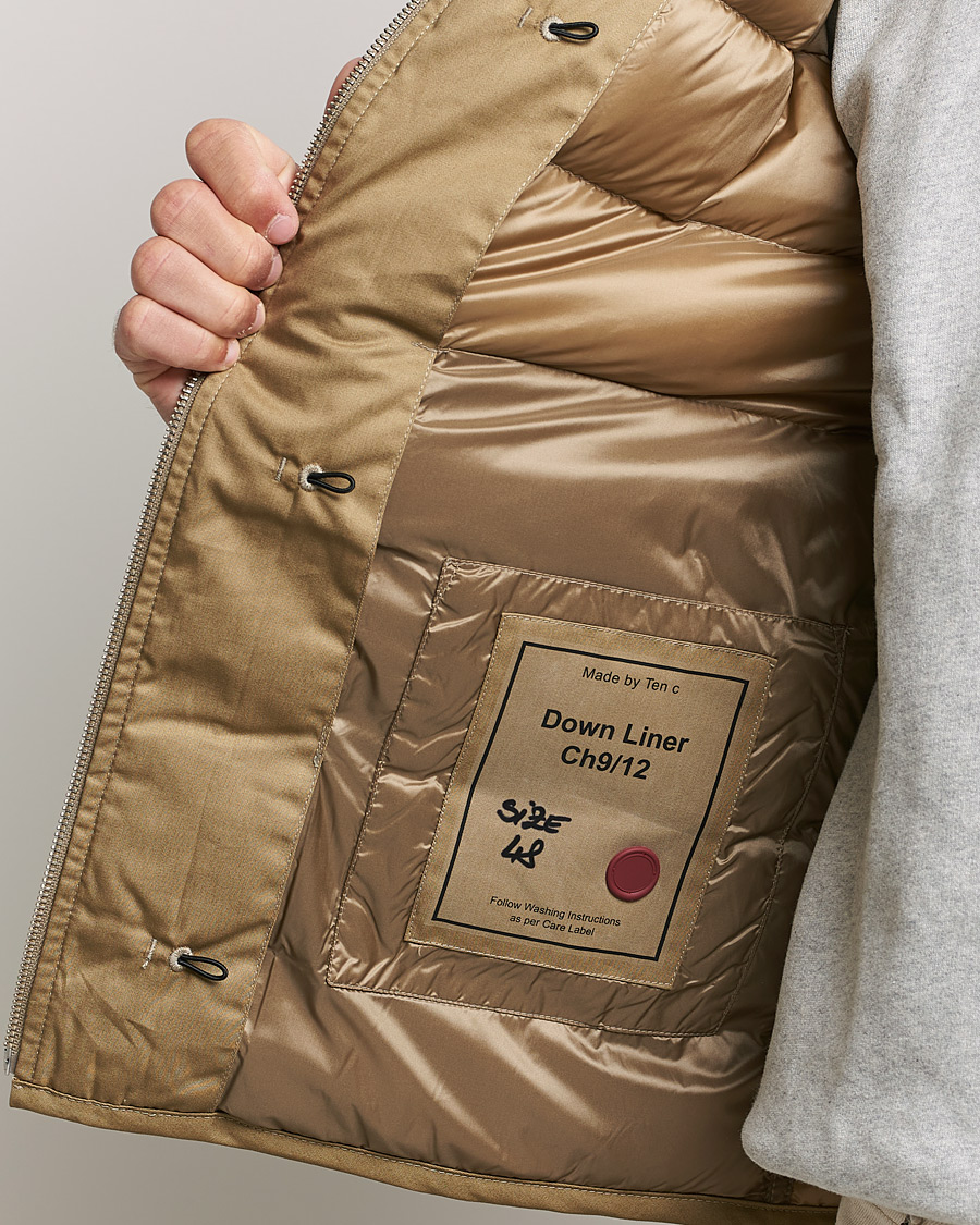 Herren | Jacken | Ten c | Hooded Down Liner Beige