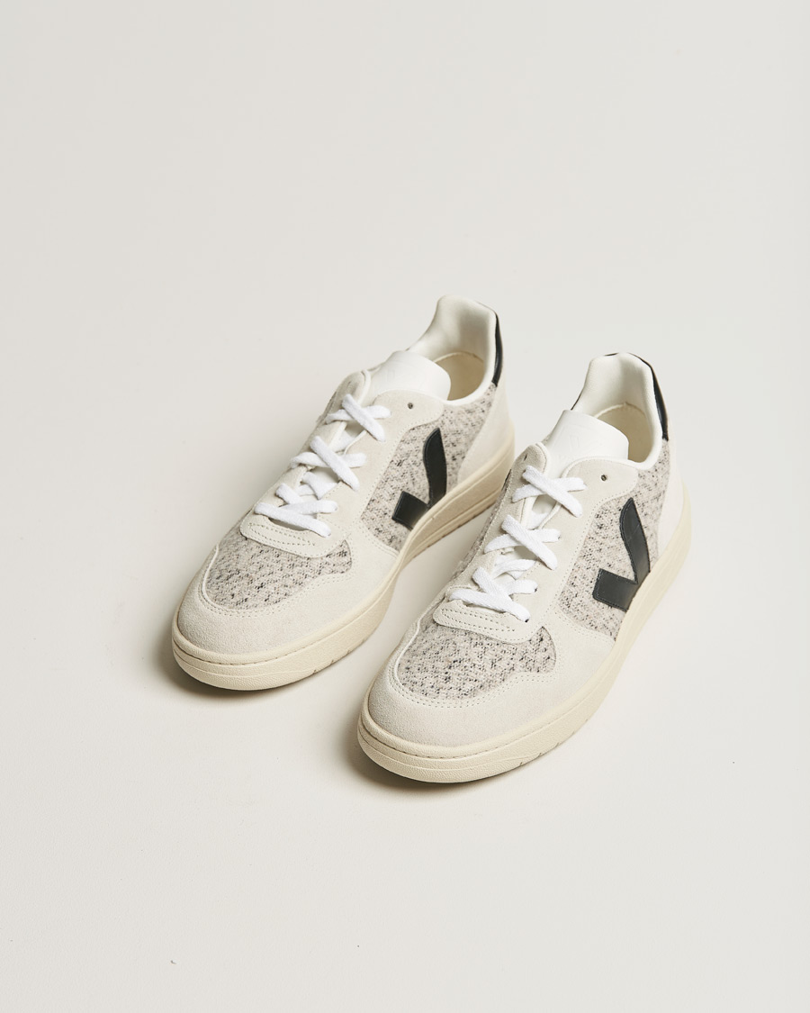 Herren |  | Veja | V-10 Flannel Leather Sneaker Snow/Black