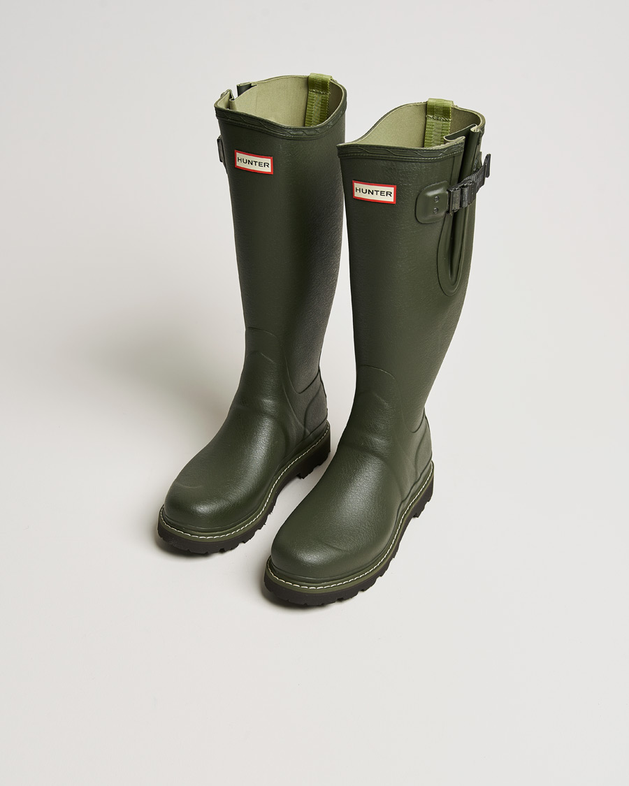 Men |  | Hunter Boots | Balmoral Commando Sole Boot Dark Olive