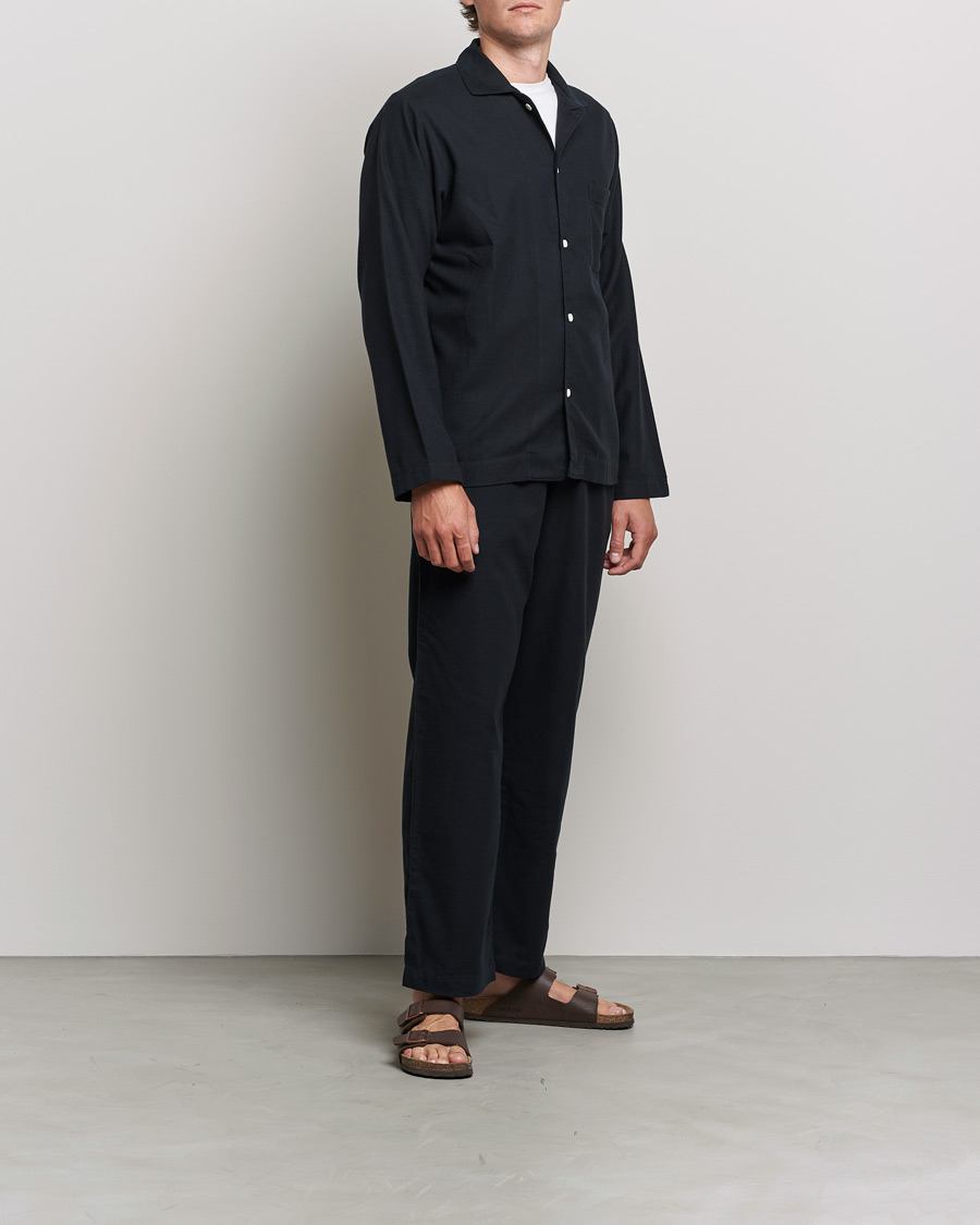 Herren | Schlafanzüge & Bademäntel | Tekla | Flannel Pyjama Shirt Lucid Black