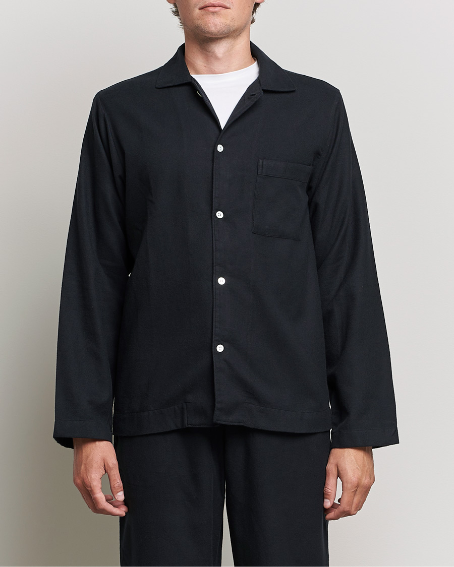 Herren | Schlafanzüge & Bademäntel | Tekla | Flannel Pyjama Shirt Lucid Black