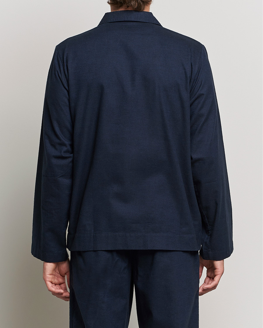 Herren | Schlafanzüge & Bademäntel | Tekla | Flannel Pyjama Shirt Midnight Blue