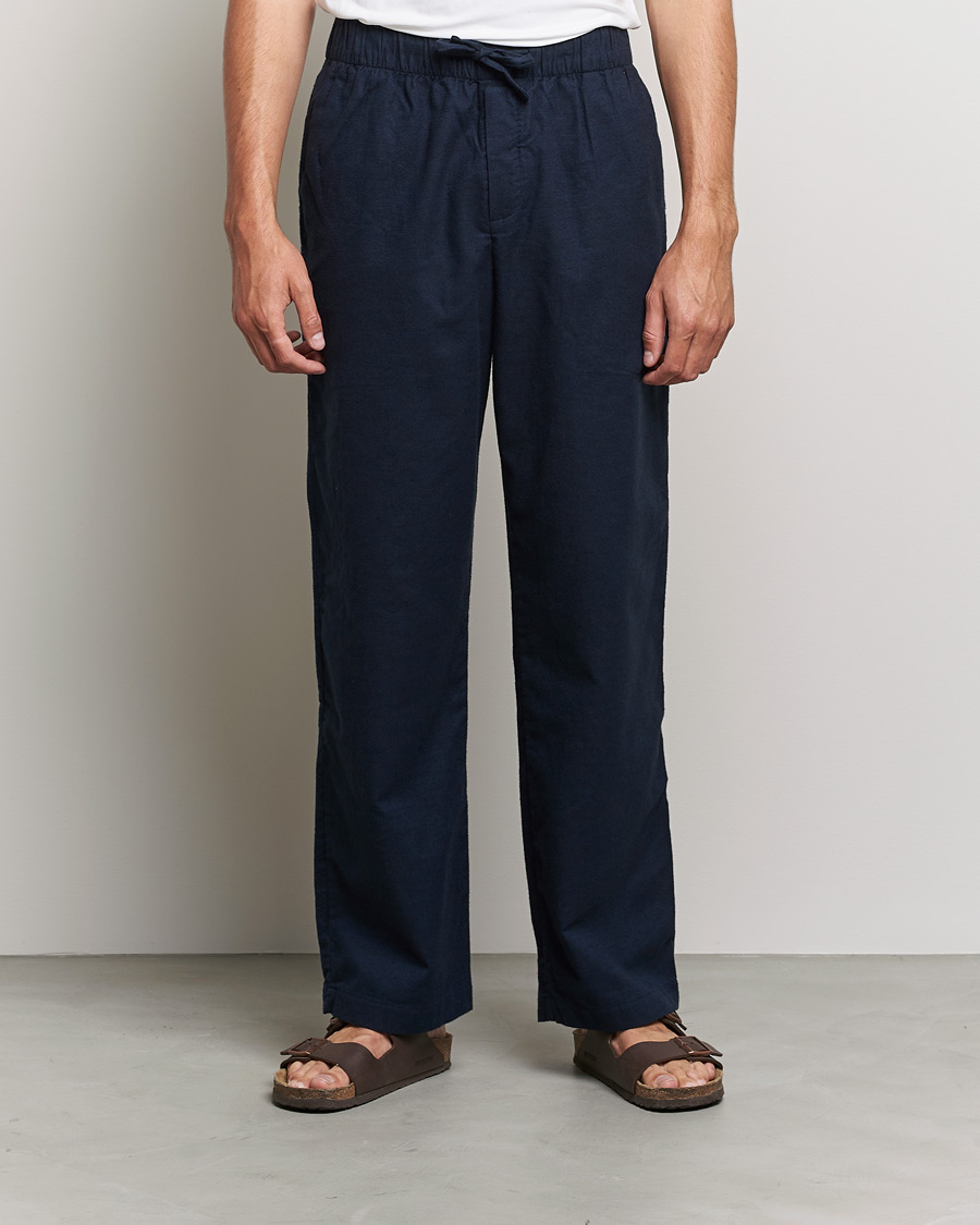Herren | Pyjama Hosen | Tekla | Flannel Pyjama Pants Midnight Blue