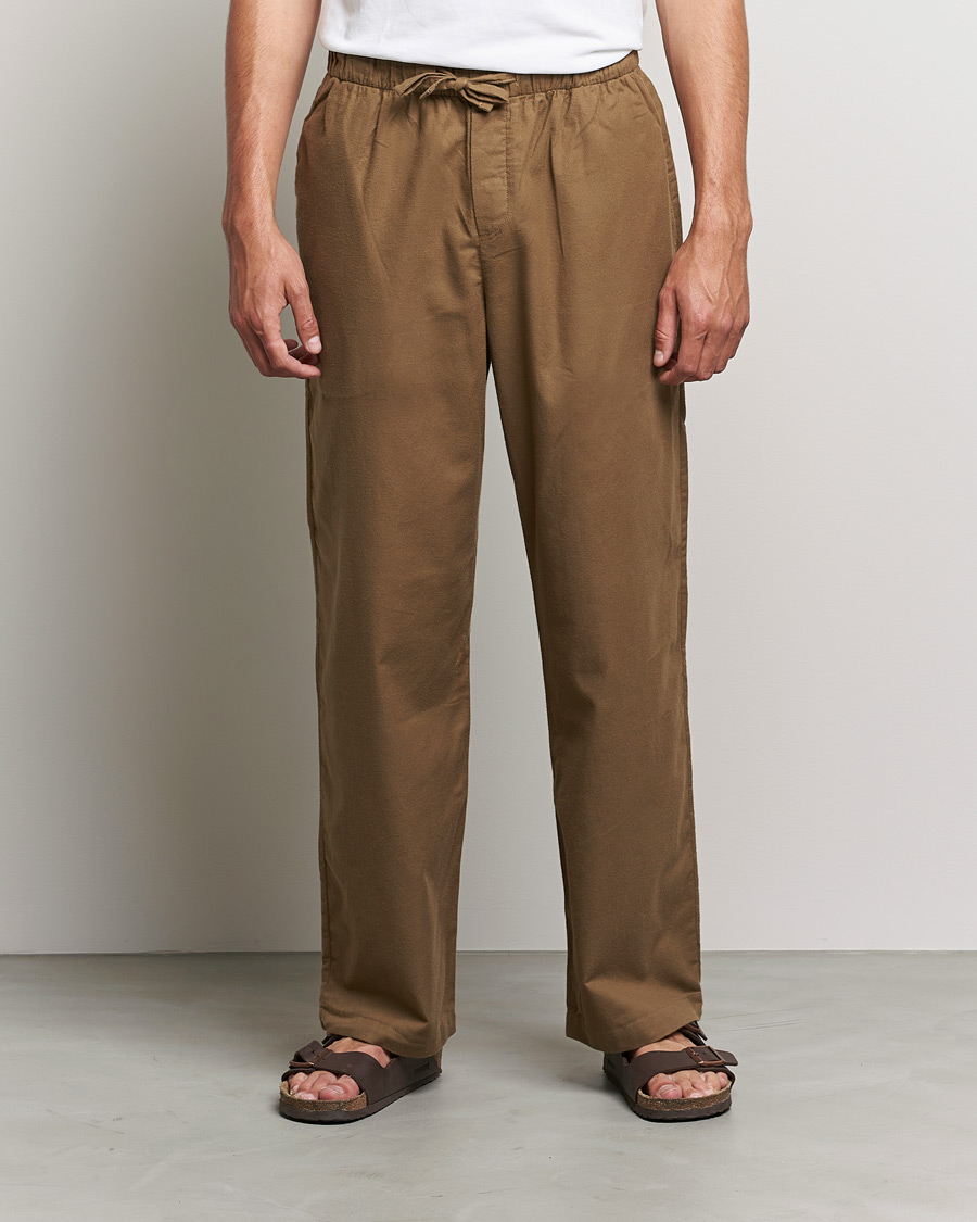 Herren | Pyjamas | Tekla | Flannel Pyjama Pants Moss