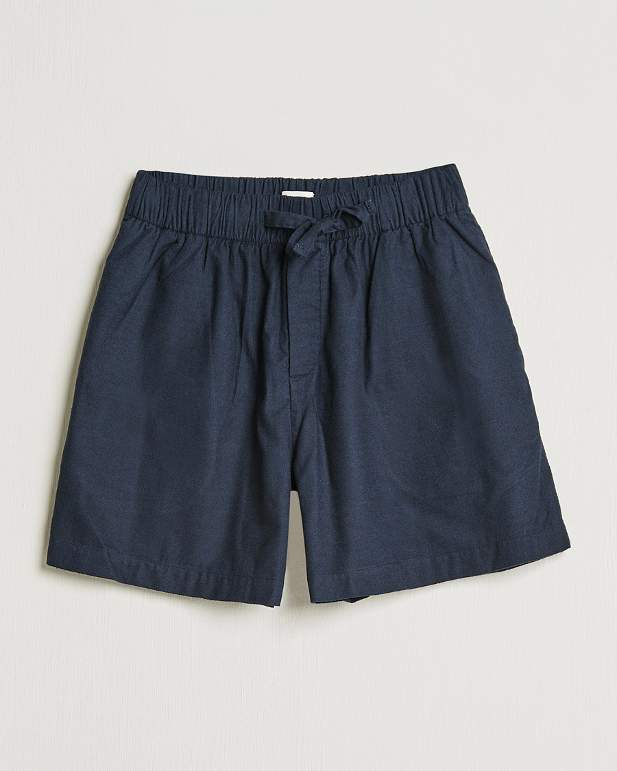 Herren | Schlafanzüge & Bademäntel | Tekla | Flannel Pyjama Shorts Midnight Blue