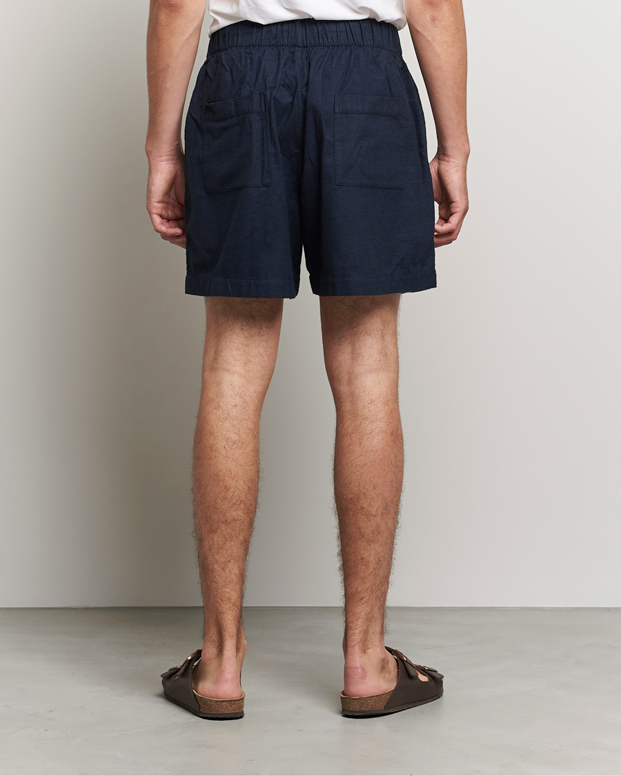 Herren | Schlafanzüge & Bademäntel | Tekla | Flannel Pyjama Shorts Midnight Blue
