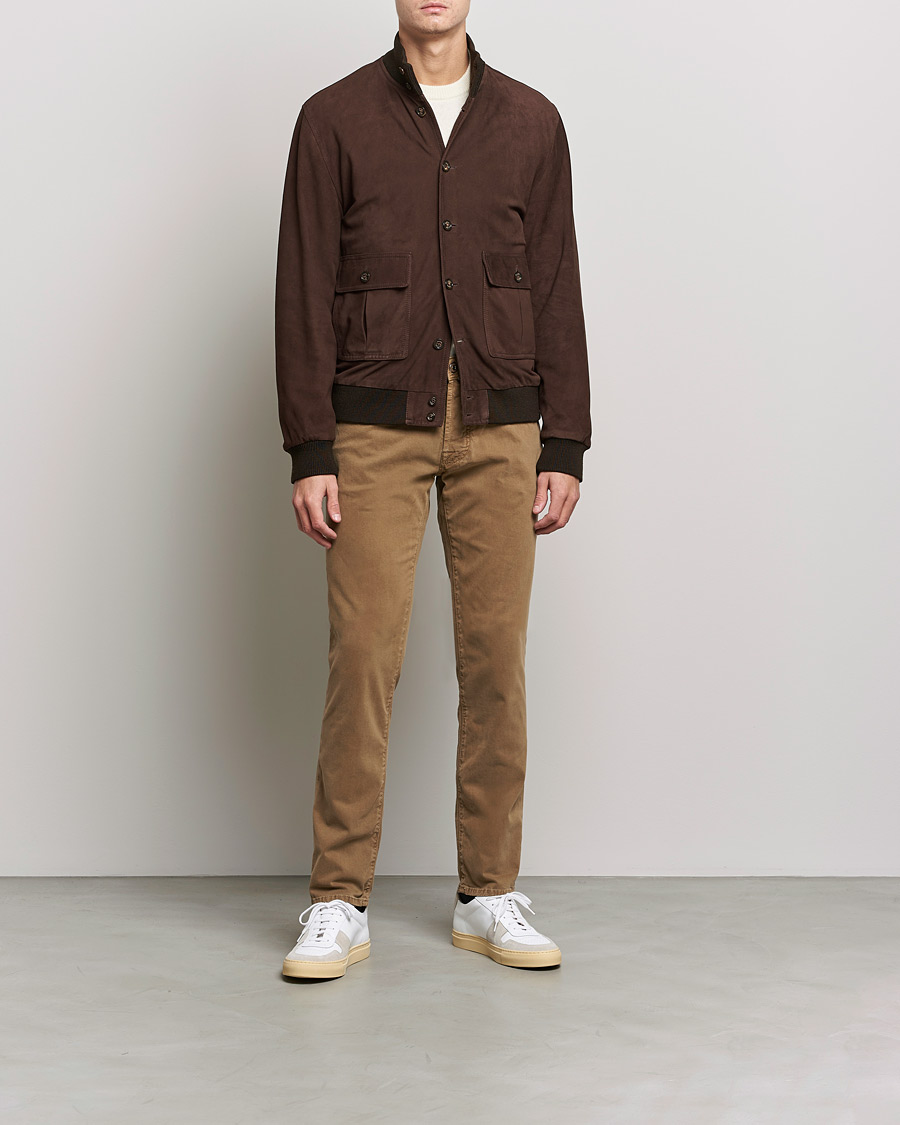 Herren | 5-Pocket-Hosen  | Jacob Cohën | Bard 5-Pocket Cotton Trousers Light Brown