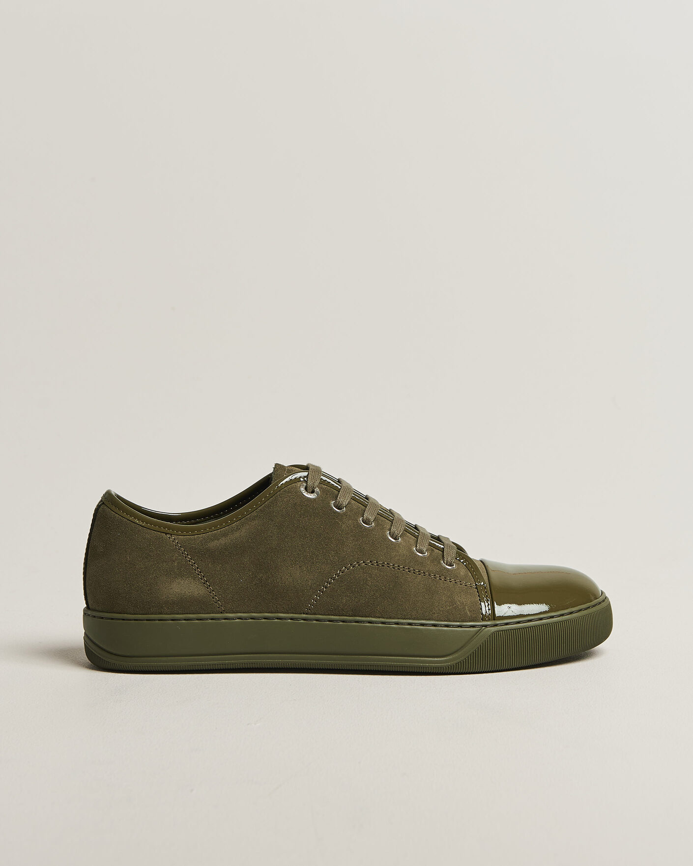 Herren | Sneaker | Lanvin | Patent Cap Toe Sneaker Khaki