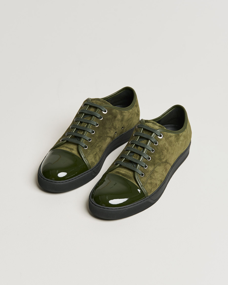 Herren |  | Lanvin | Patent Cap Toe Sneaker Khaki