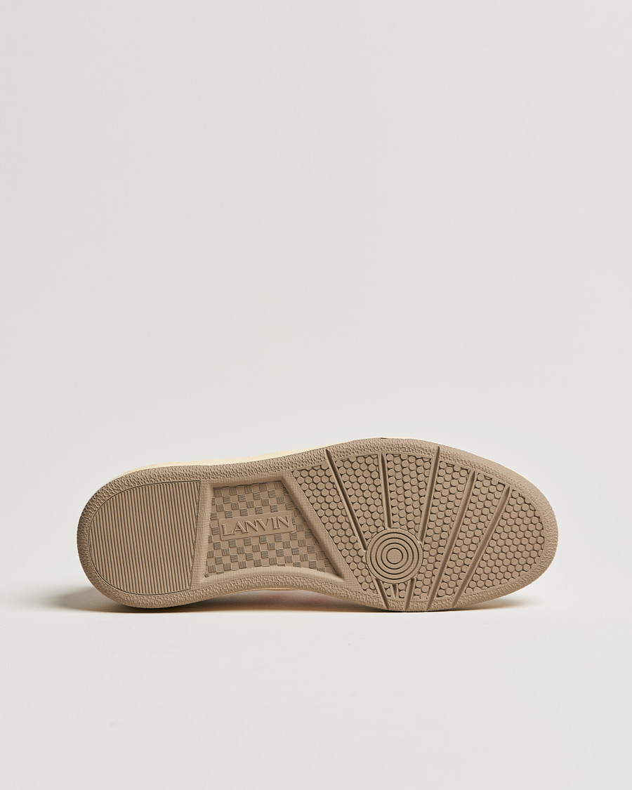 Herren | Lanvin Clay Low Top Sneakers White/Orange | Lanvin | Clay Low Top Sneakers White/Orange